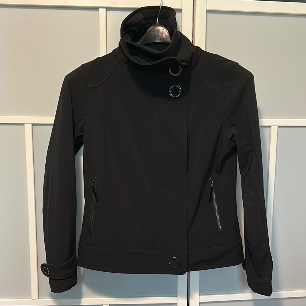 Lululemon Athletica Black Tailored Bomber Jacket